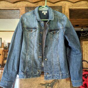 Women's Croft & Barrow Button-Front Denim Jacket